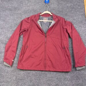 Cabelas XPG Womens 2XL Softshell Jacket Windstopper Full Zip Burgundy Red